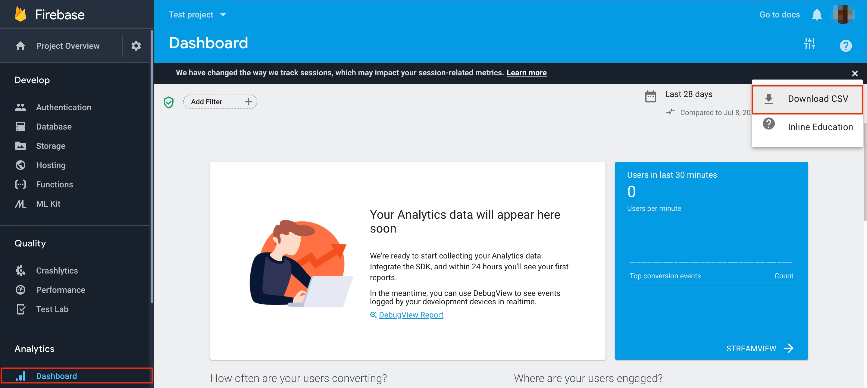 How to connect your Firebase account
