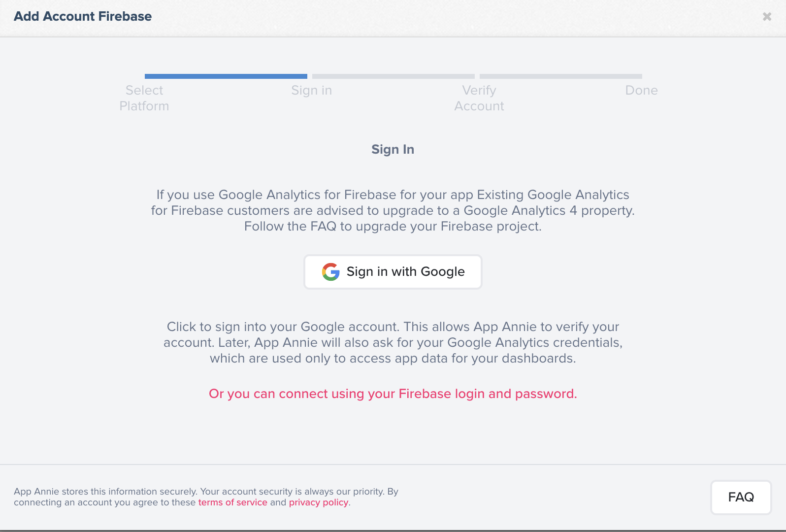 How to connect your Firebase account
